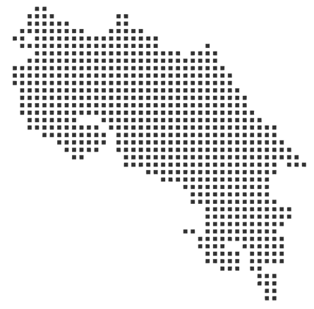 Imagen del mapa de Costa Rica minimalista